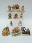 Eleven Royal Doulton Brambly Hedge figures including Lily Weaver, Flax Weaver, Mr Apple,