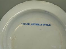 A set of eight Spode Indian Sporting Scenes soup plates,