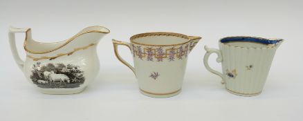 A collection of late 18th / 19thC creamers including Derby,