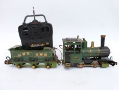 Cheddar model G or 45mm gauge gas fired radio-controlled 0-4-0 live steam tender locomotive with