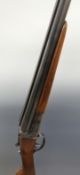 Laurona 12 bore side by side shotgun with engraved lock, top plate, top lever,