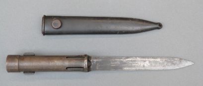 Dutch bayonet M1963 Fal and scabbard, numbered to blade 79383,