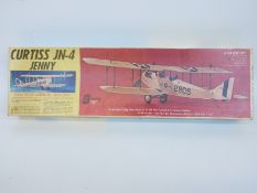 Sterling Models Curtiss JN-4 Jenny balsa wood model kit E1, in original box.