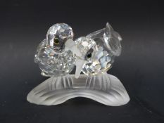 Swarovski Crystal Turtledoves, 1989 annual edition,