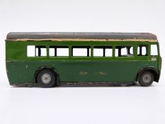 Tri-ang Minic clockwork tinplate London Transport Green Line Dorking bus with two-tone green body,