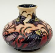 Moorcroft squat vase in Pulsatilla pattern,