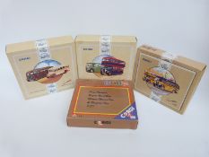 Four Corgi Commercials diecast model bus and van sets comprising Royal Mail Set D711,