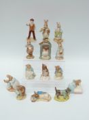 Fourteen Royal Albert Beatrix Potter figures including John Joiner, Miss Dormouse,