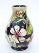Moorcroft vase in Mallow pattern, 14cm tall,