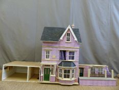 Sid Cooke Centenary model doll's house and furniture 1:12 scale, 125x54x54cm.