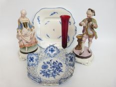 A Meissen sandwich plate,