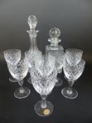 A set of eight Royal Brierley cut crystal glasses, 15cm tall,