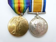 WWI medal pair comprising War and Victory medals named to 661 Sgt D E Wright Royal Artillery