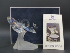 Preciosa glass Swarovski style model of a butterfly,
