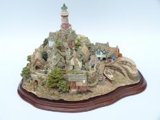Lilliput Lane large limited edition harbour village with lighthouse 'Out of the Storm'