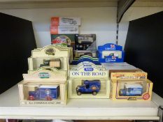Forty-one Corgi and Lledo diecast model cars and commercial vehicles and vehicles sets including
