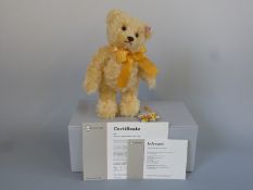 Steiff Teddy Bear Eliza the Spring Swarovski Bear with yellow mohair,