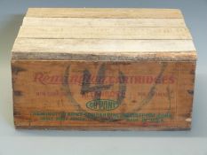 Remington DuPont wooden shotgun cartridge or ammunition box.