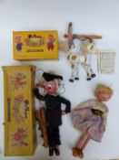 Three Pelham Puppets, Headmaster, Foal and one other,