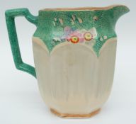Staffordshire hand painted jug with floral decoration