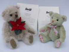 Steiff Teddy Bear Fleur with light green mohair, 26cm,