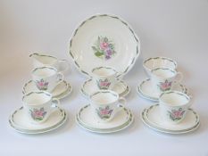 A small group of Susie Cooper Fragrance pattern teaware
