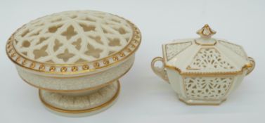 Two Grainger Worcester potpourri,