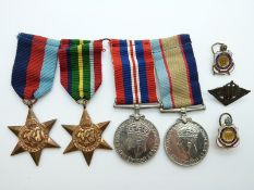 A group of four WWII medals awarded to NX130528 A H Wright (the vendor's maternal uncle) comprising