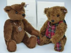 Steiff Teddy Bear Angus the Scottish bear with brown mohair, limited edition 282/2000,