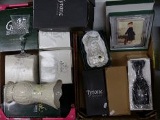 A collection of Waterford, Royal Doulton, Tyrone and similar glassware including drinking glasses,