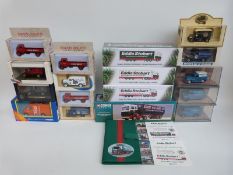 Fifteen Corgi, Atlas Editions and Lledo diecast model vehicles including Eddie Stobart, RAC,