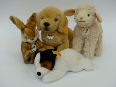 Three Original Steiff Teddy Bears comprising Poppel,