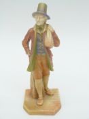 A Royal Worcester James Hadley figure of a Welshman, model no 1875,