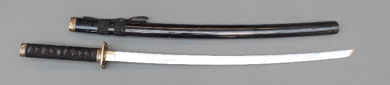 Modern Japanese Samurai sword and scabbard,