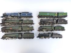 Eight Hornby 00 gauge BR locomotives including County of Gloucester, 92 Squadron, Bibby Line,