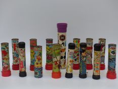 Fifteen novelty film and TV related kaleidoscopes including Mickey Mouse, Noddy, Rupert,