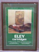 Eley cartridges shotgun cartridges advertising / shop display poster, 57 x 40cm,