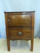 A George III mahogany tray top commode