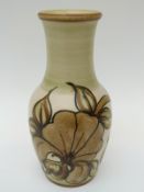 A Langley art pottery vase, initialled AM to base,