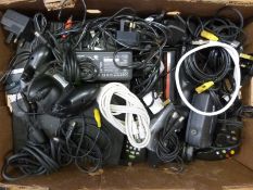 X-Box video game system together with a Sega Master System II and various accessories.