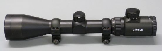 Rifle scope 3-9x50E with mounts.