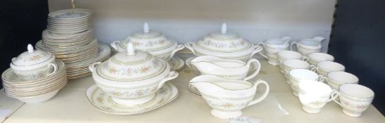 A collection of Minton Broadlands dinner and teaware, mostly eight place setting with tureens,