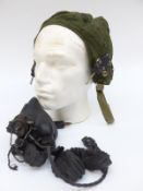 Royal Air Force type G flying helmet together with oxygen mask by Mine Safety Appliances,