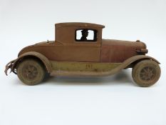 Tipp & Co clockwork tinplate model car with Dunlop Balloon tyres and KB - 788 number plate,