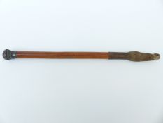 A silver mounted malacca riding crop by Swaine and Isaac