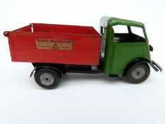 Tri-ang Minic clockwork tinplate Minic Transport Delivery Truck with green,