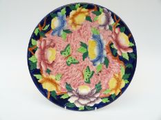 A Maling lustre plate,