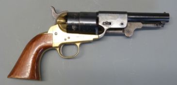 Pietta Sheriffs 1851 style 9mm blank firing six shot revolver with brass frame,