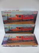 Three Minicraft Legends of Railroading 1872 Vulcan Saddleback locomotive model kits 11103,