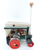 Mamod SR1A live steam roller with half length canopy,